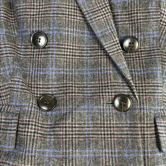 Madewell The Rosedale Blazer Italian Fabric Coat in Kyle Mini Glen Plaid Size 10 - Picture 7 of 16